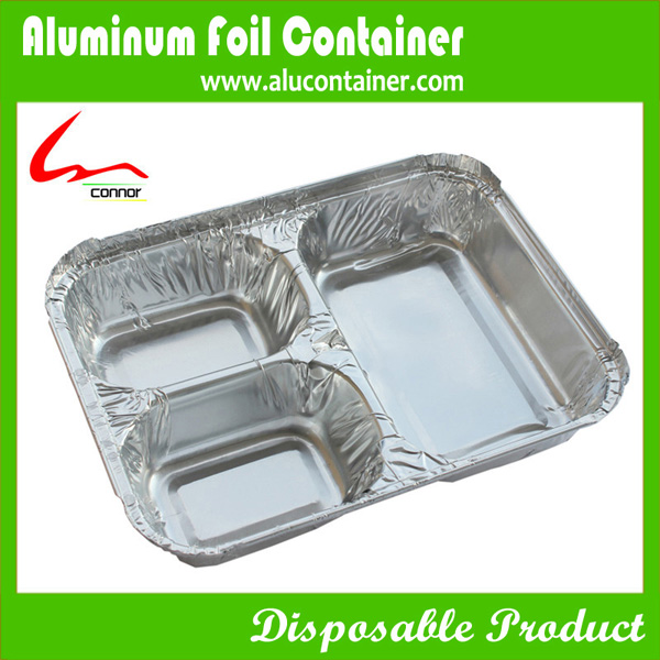 Aluminum Foil Container with Three Compartment,Aluminum Foil Container with Three Compartment